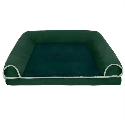 EmeraldLounge | Panier pour chien vert style canapé