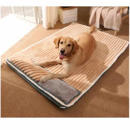 CuddleCove | Lit pour chien beige avec coussin intégré