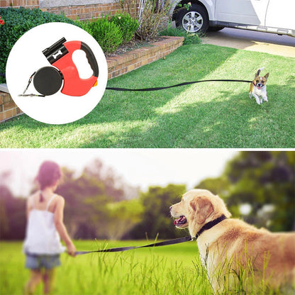 NightLeash, laisse rétractable pour chien avec lampe de poche intégrée, longueur réglable, poignée ergonomique pour des promenades en toute sécurité.