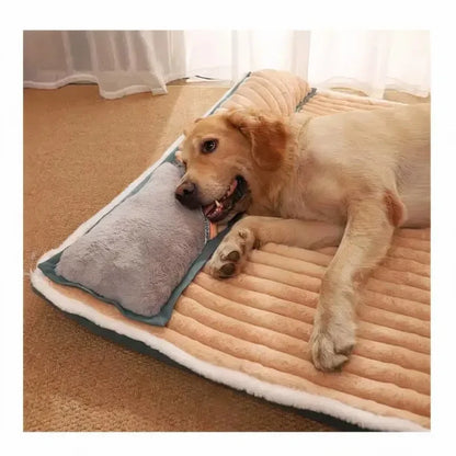 CuddleCove | Lit pour chien beige avec coussin intégré