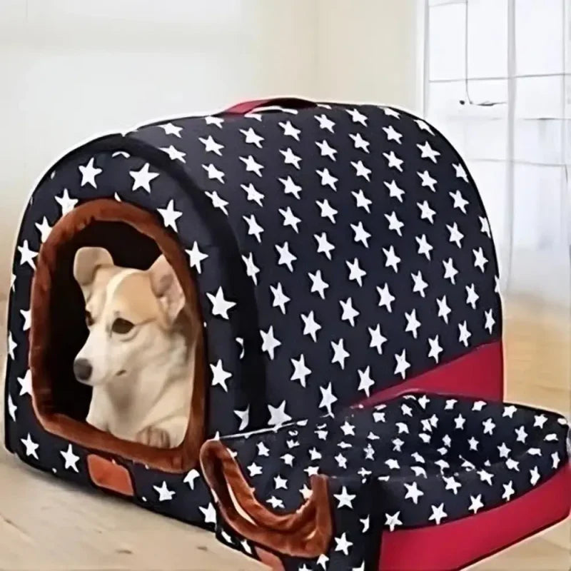 StarryHome | Niche en tissu à motif d’étoiles pour chien