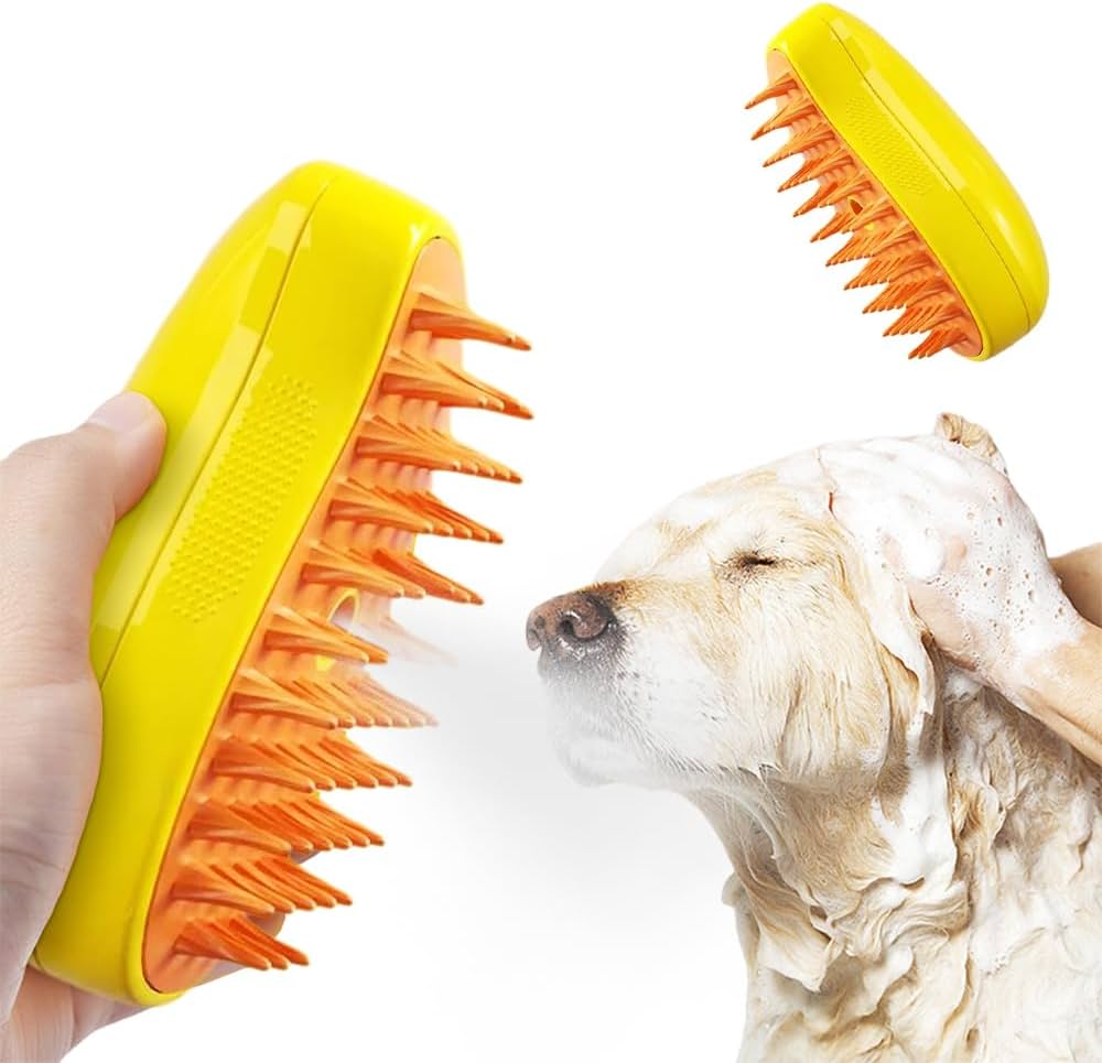 Brosse à vapeur VapBrush pour chien et chat, démêlage sans douleur, désinfection et nettoyage du pelage, pour un résultat brillant et doux.