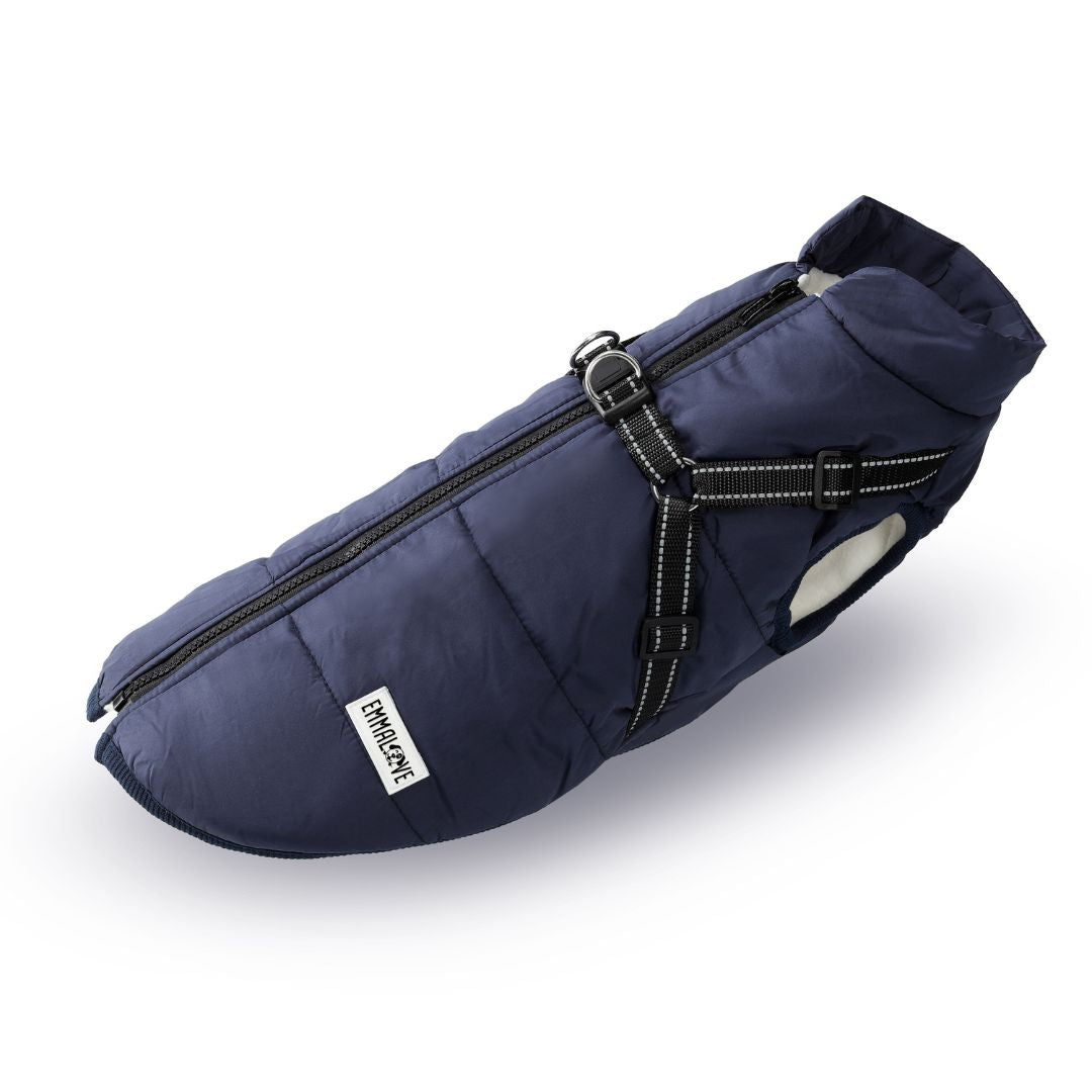 Manteau imperméable StormGuard pour chien, sangles abdominales pour un ajustement parfait, protection contre la pluie et le vent.