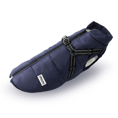 Manteau imperméable StormGuard pour chien, sangles abdominales pour un ajustement parfait, protection contre la pluie et le vent.