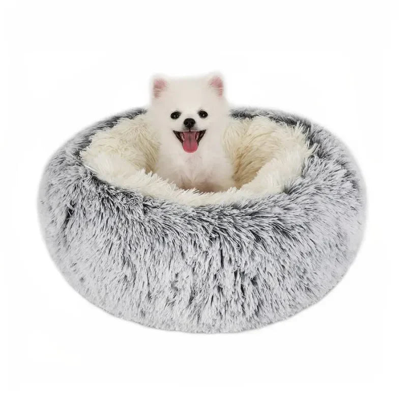 MaxComfort | Panier gris en coton et peluche pour chien XXL