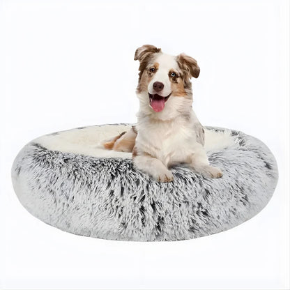 MaxComfort | Panier gris en coton et peluche pour chien XXL