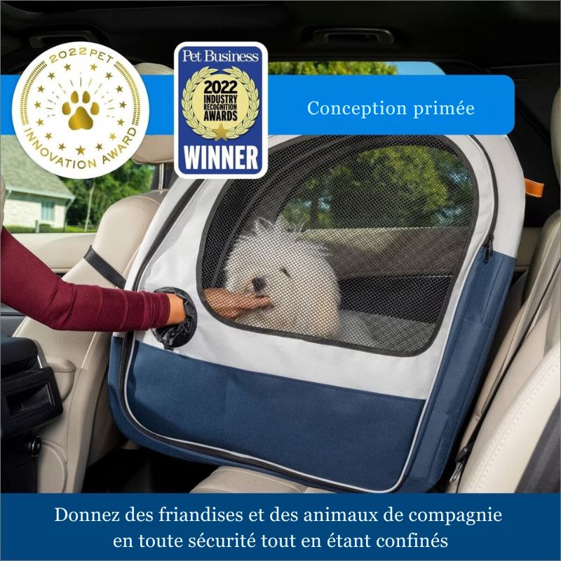 Sac de voyage TravelMate, cadre en aluminium, coussin imperméable et poches de rangement, parfait pour les trajets en voiture.