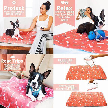 Tapis réutilisable EcoPad pour chien, absorbant et imperméable, lavable en machine, idéal pour l'entraînement et la protection des sols.