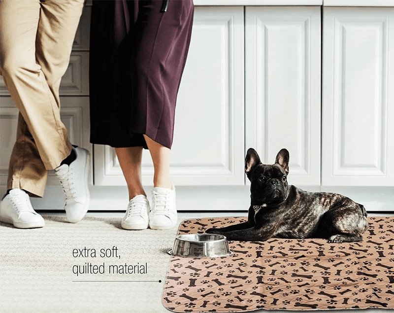 Tapis réutilisable EcoPad pour chien, absorbant et imperméable, lavable en machine, idéal pour l'entraînement et la protection des sols.