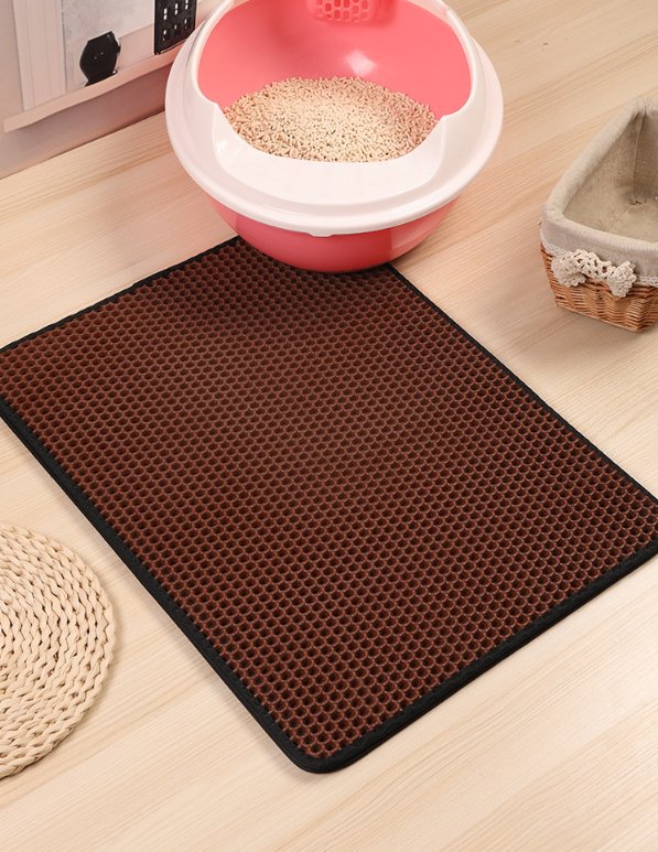 Tapis CleanPaws pour chat, doux et antidérapant, avec technologie de collecte de litière à double couche, idéal pour garder la maison propre.