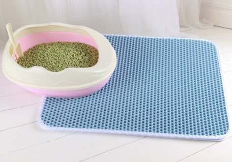 Tapis CleanPaws pour chat, doux et antidérapant, avec technologie de collecte de litière à double couche, idéal pour garder la maison propre.