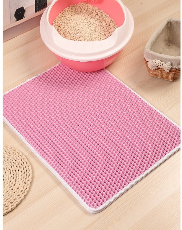 Tapis CleanPaws pour chat, doux et antidérapant, avec technologie de collecte de litière à double couche, idéal pour garder la maison propre.