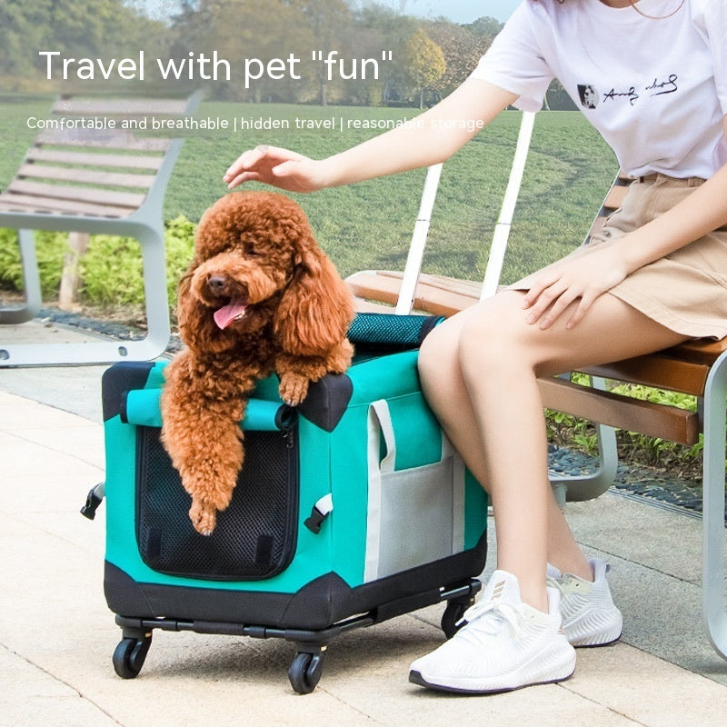 Clara | Sac Trolley Élégant pour Animaux avec Support de Voiture