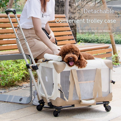 Clara | Sac Trolley Élégant pour Animaux avec Support de Voiture