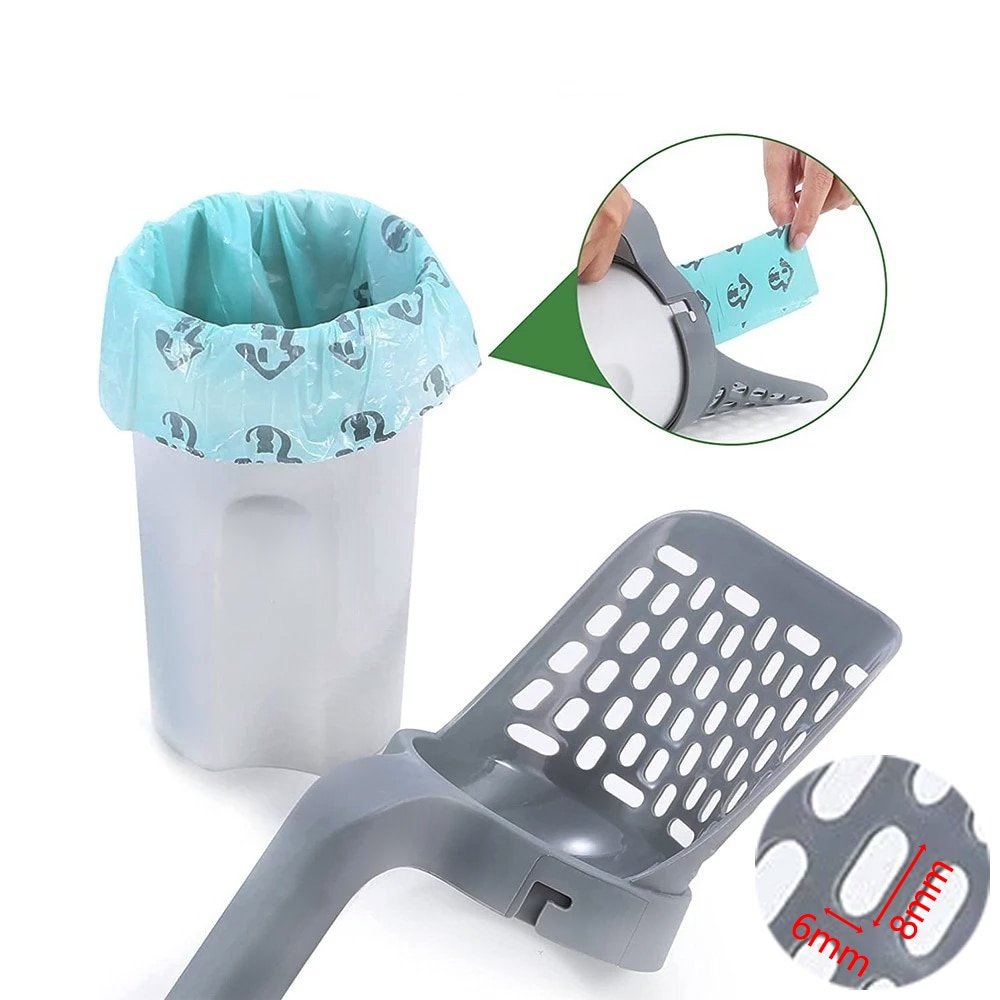 Pelle à litière EasyScoop, ergonomique et durable, conçue pour un ramassage facile et hygiénique des déjections animales.