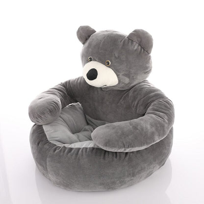 Coussin BearHug pour chien ou chat, en peluche douce et design en forme d'ours, lavable en machine, confortable et durable.